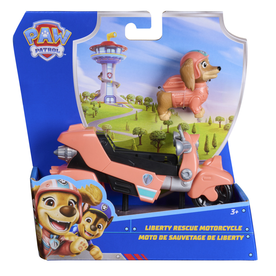 Paw Patrol mängufiguur - Liberty Rettungs-Motorrad mit Sammelfigur