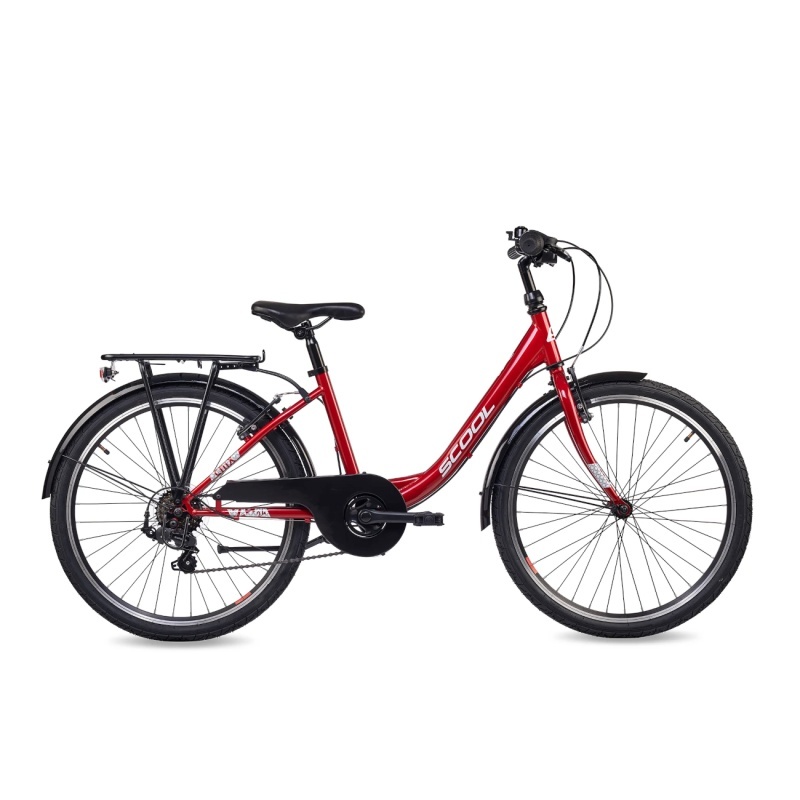 S´COOL laste jalgratas chiX, 24" Red/White