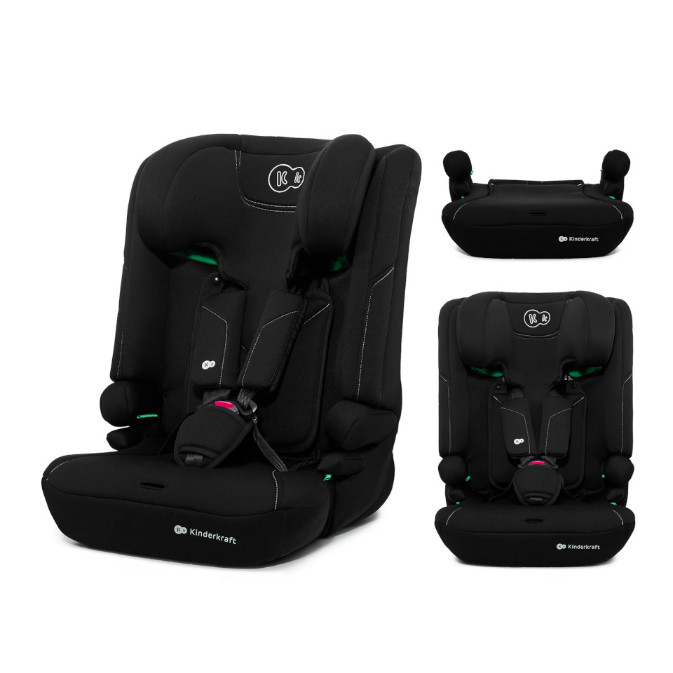 KINDERKRAFT turvatool 9-36kg I-COMFY, i-Size, must, KCICOM00BLK0000