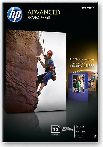HP fotopaber Advanced Glossy Photo Paper, 10x15 cm, 25tk