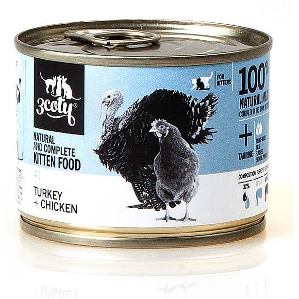 3coty kassitoit 41. Turkey and Chicken for Kittens, 180g