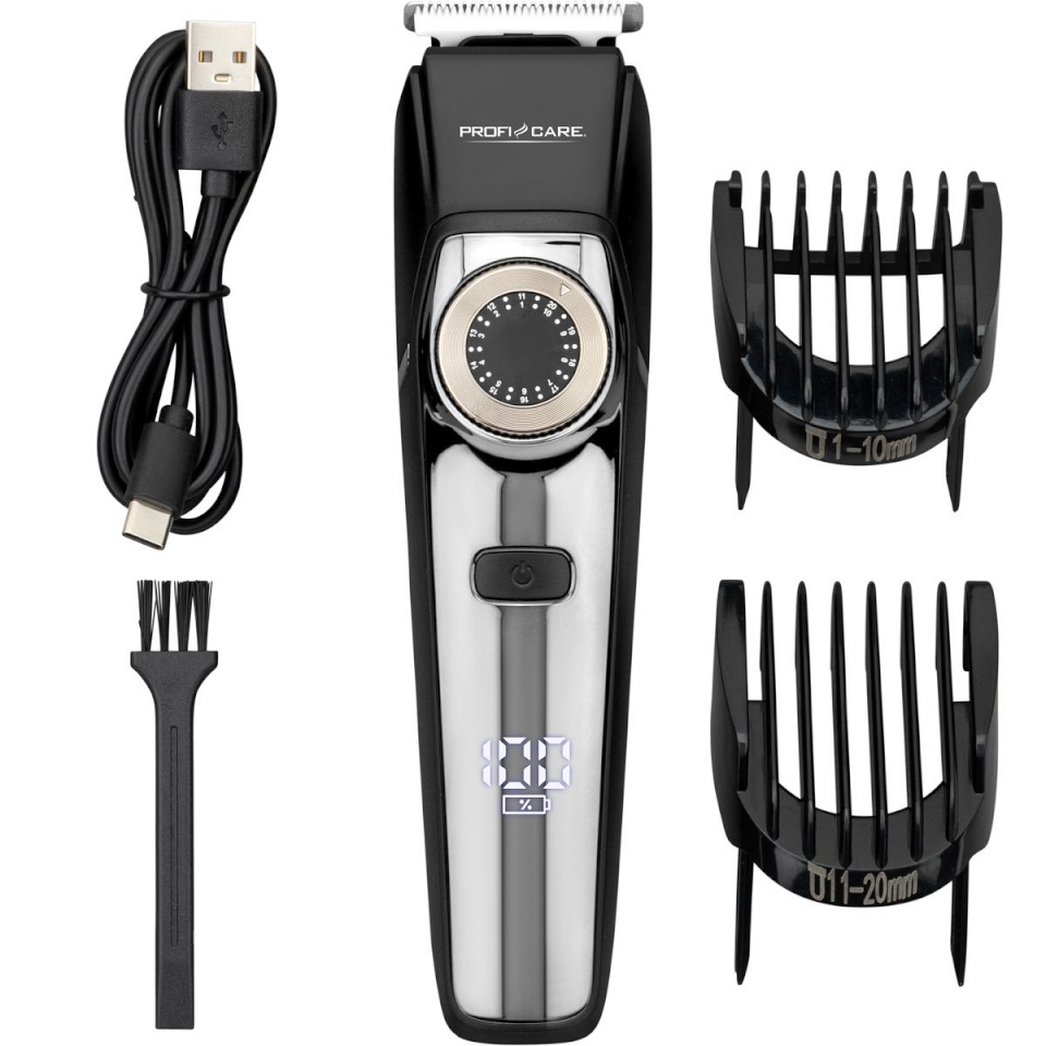 ProfiCare juukselõikaja PCHSMR3131 Hair Trimmer Set, must/hõbedane