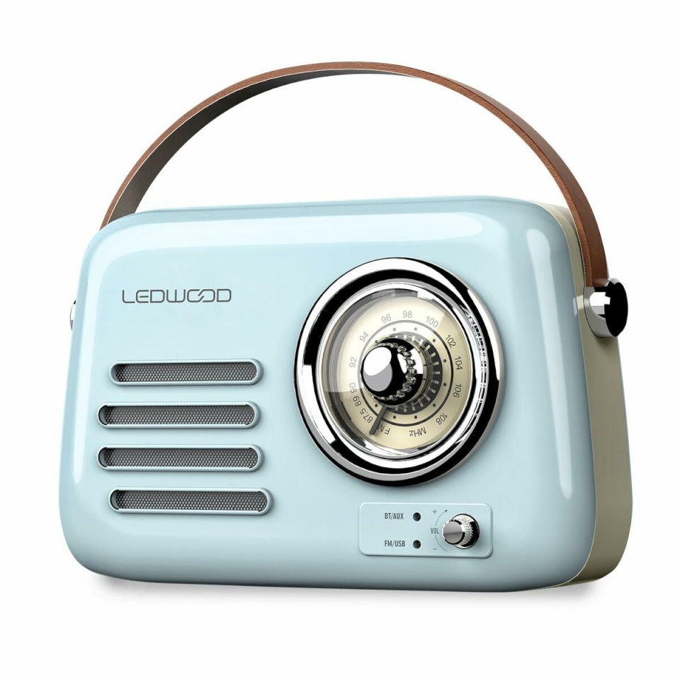Ledwood transistorraadio ALMA BLUE sinine 30 W