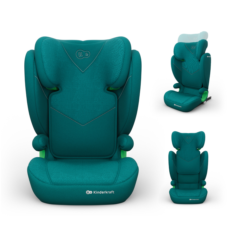 KINDERKRAFT turvatool 15-36kg JUNIOR FIX 2 PLUS, 100-150 cm., Green, KCJUFI20GREPL0N