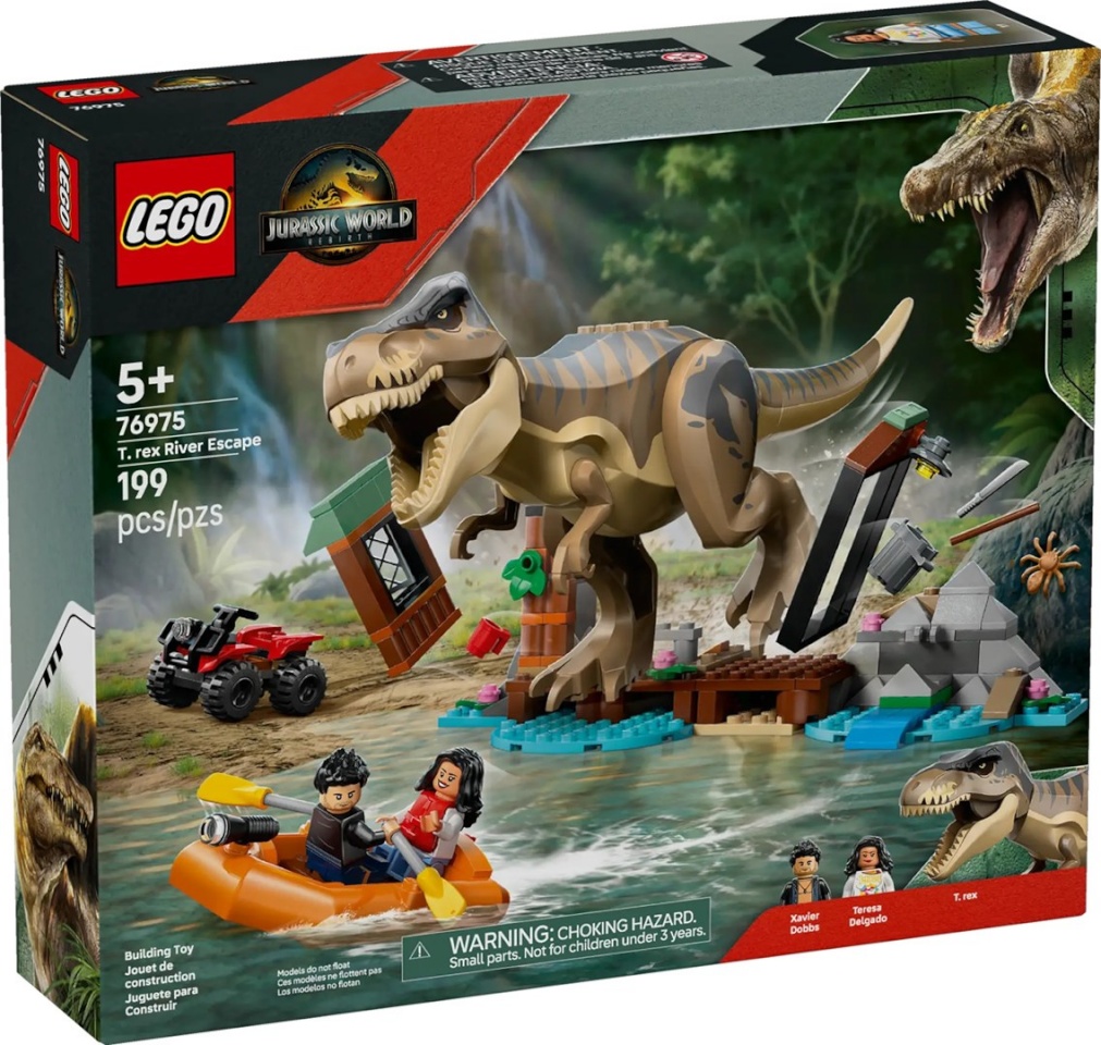 Lego klotsid JURASSIC WORLD 76975 T-Rex River Escape
