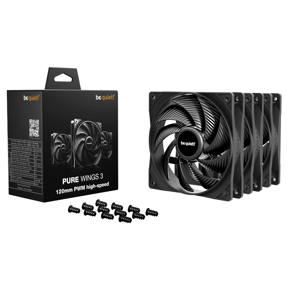 be quiet! Pure Wings 3 120mm PWM HS ventilaator 3-pakk
