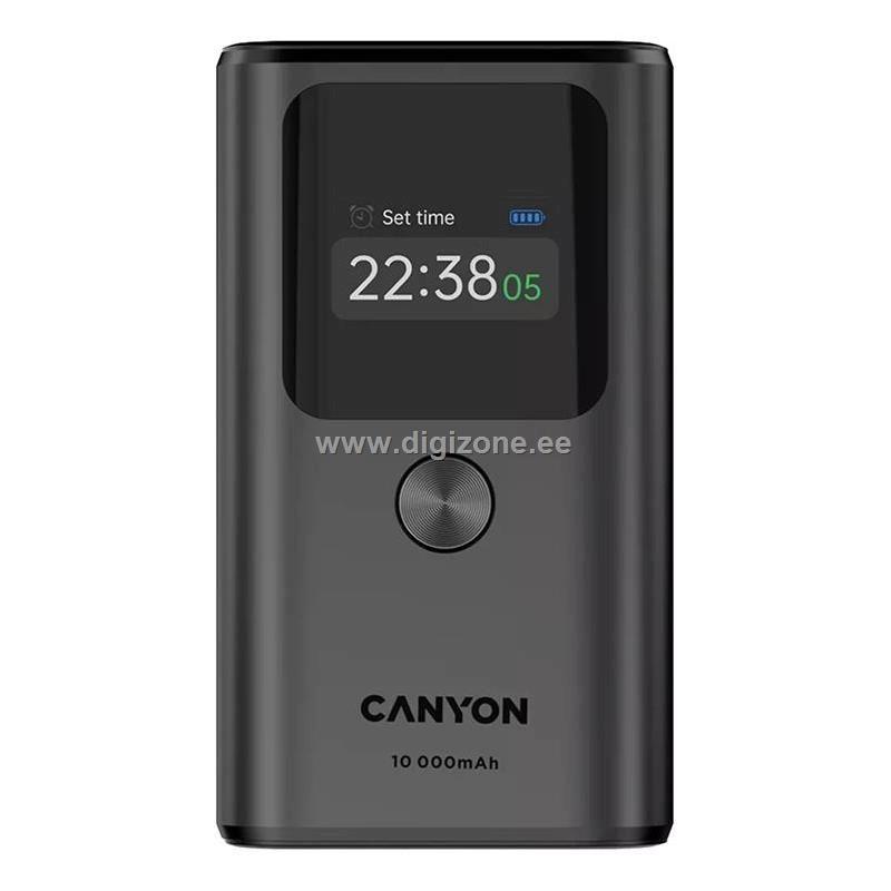 Canyon akupank Power bank 10000mAh 30W TFT, Dark Grey