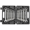 GEDORE punane Ratchet Spanner Set metric 16-osaline