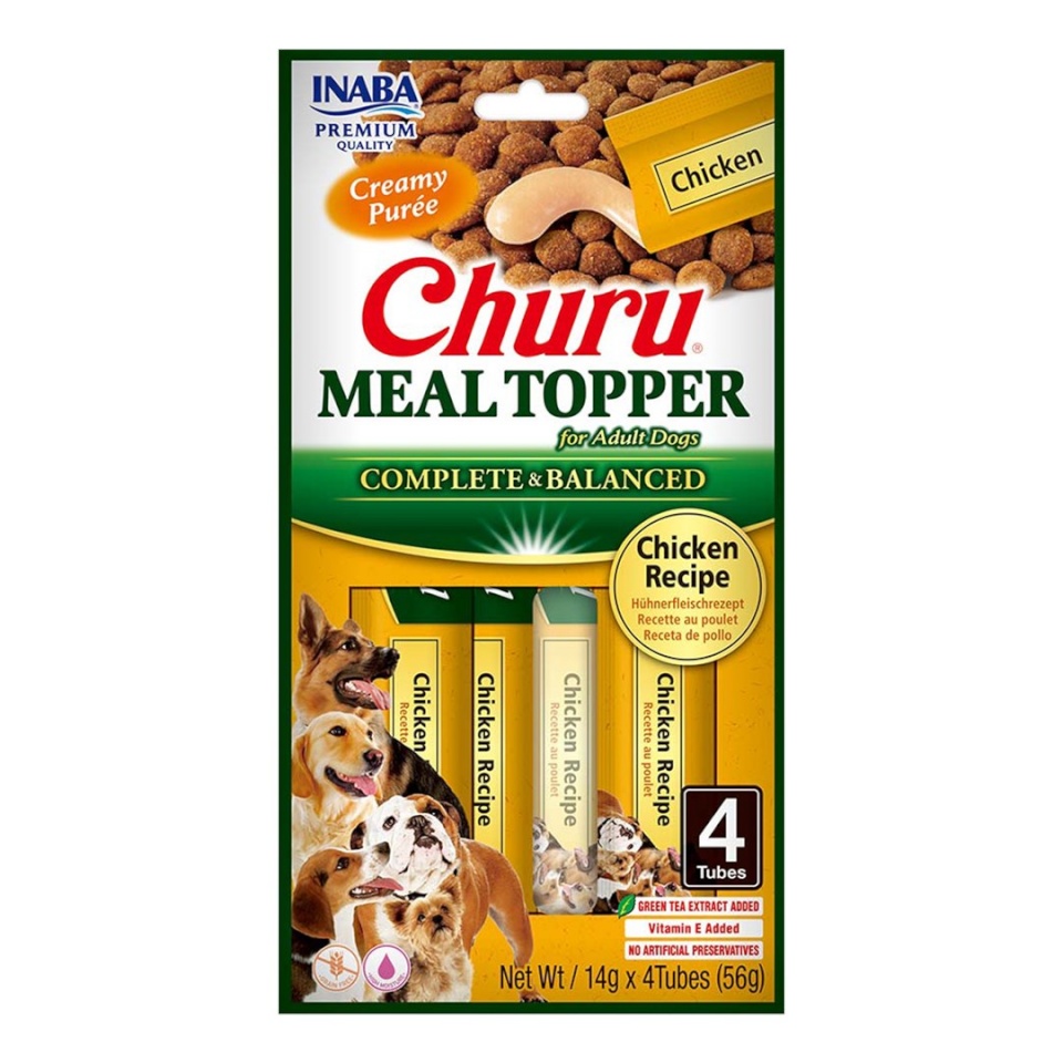 Inaba maius koerale Churu Meal Topper Chicken, 4 x 14g