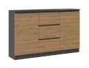 Top E Shop kummut 2D3S chest of drawers 120x30x75cm, anthracite/artisan