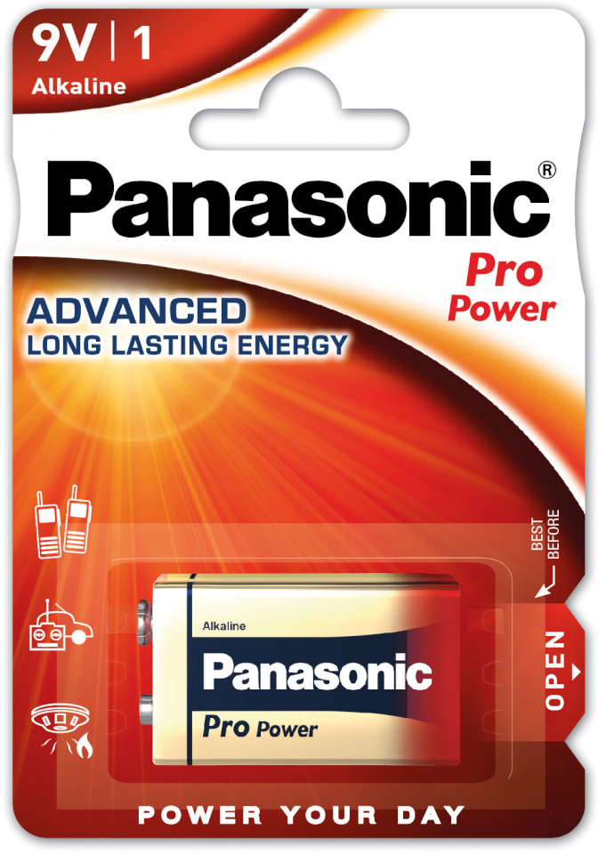 Panasonic patarei Pro Power 6LR61PPG/1B 9V