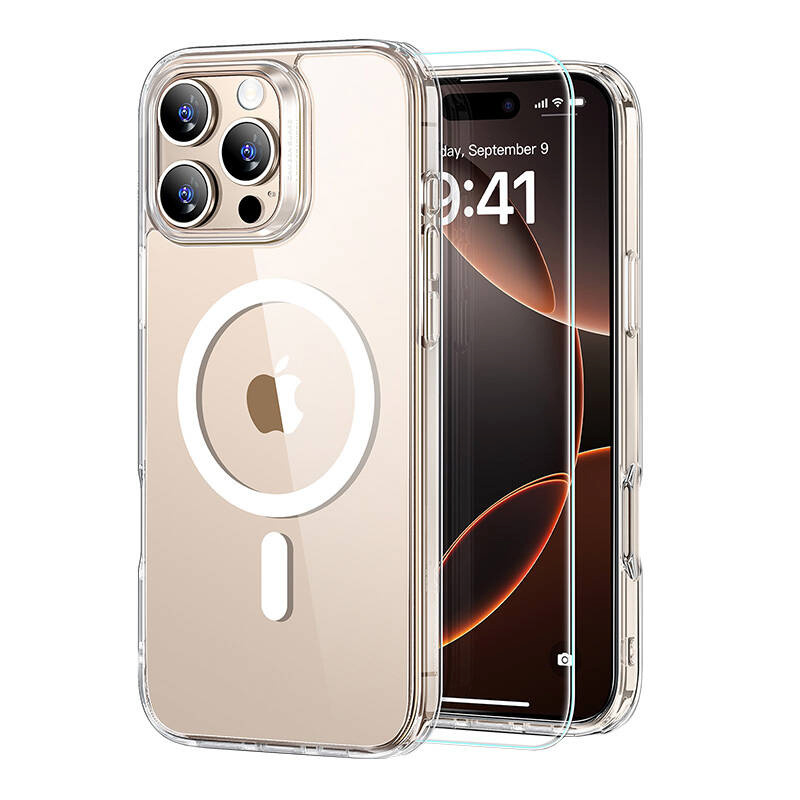 ESR kaitsekest Hybrid Case (HaloLock) for iPhone 16 Pro with screen protection kit (clear)