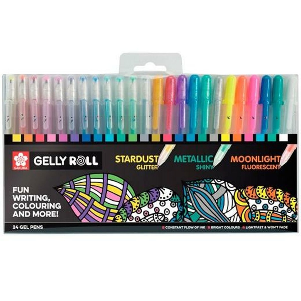 Talens Sakura Biro pastapliiatsite komplekt Gelly Roll Mixed 24 Tükid, osad