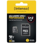 Intenso mälukaart microSDXC 512GB Class 10 UHS-I U1 Performance