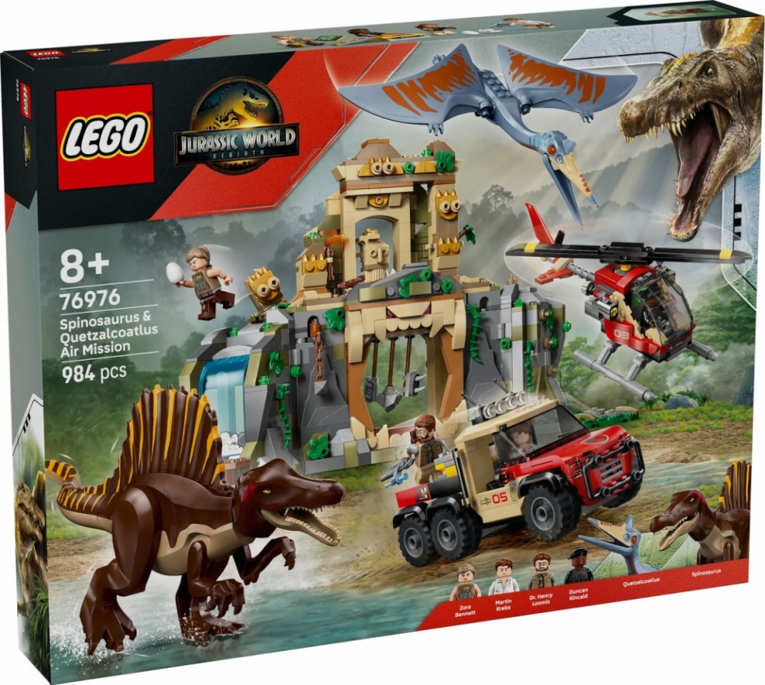 LEGO klotsid 76976 Jurassic World Spinosaurier & Quetzalcoatlus: Hubschrauber-Einsatz