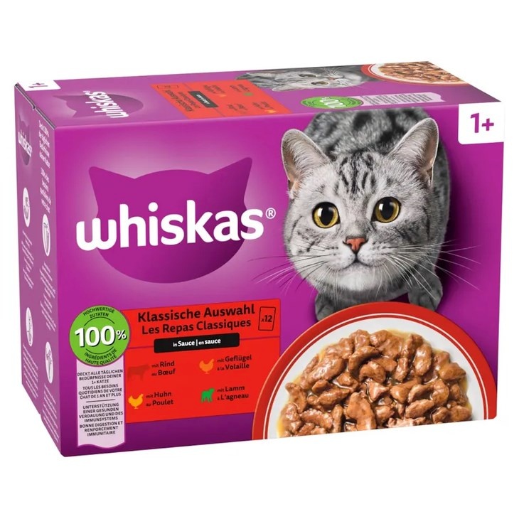 Whiskas kassitoit VITAKRAFT Sauce sachet Poultry / Lamb / Beef / Chicken, 80x85g