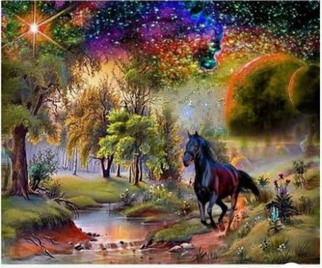 Norimpex teemantmaal Diamond Mosaic - hobune