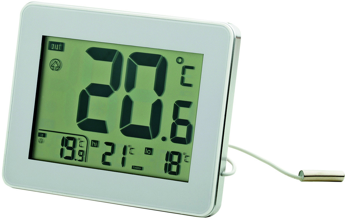 Suomen Lämpömittari sise-/välitermomeeter 216 Indoor / Outdoor Thermometer, valge