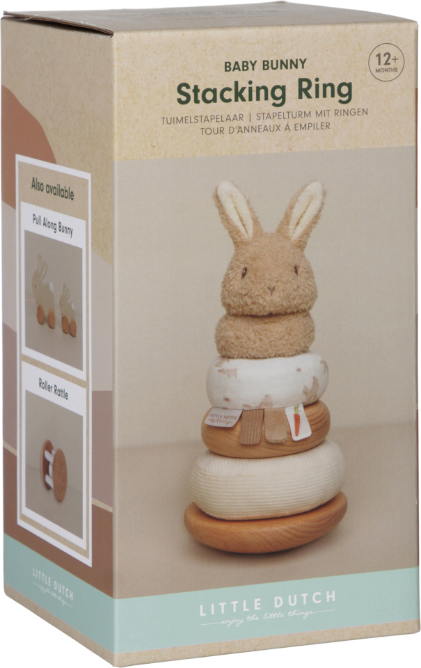 Little Dutch arendav mänguasi Baby Bunny Stackable Tower, pruun