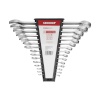 GEDORE punane Ratchet Spanner Set metric 15-osaline
