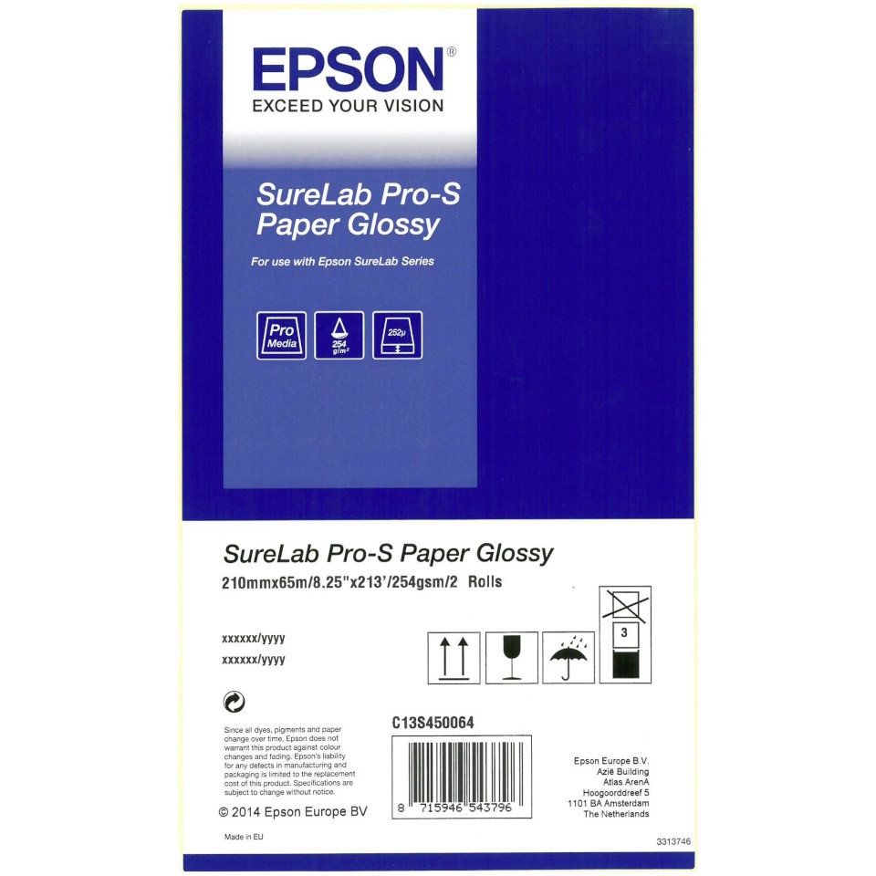 Epson 1x2 SureLab Pro-S Paper Glossy A4 x 65 m 252 g