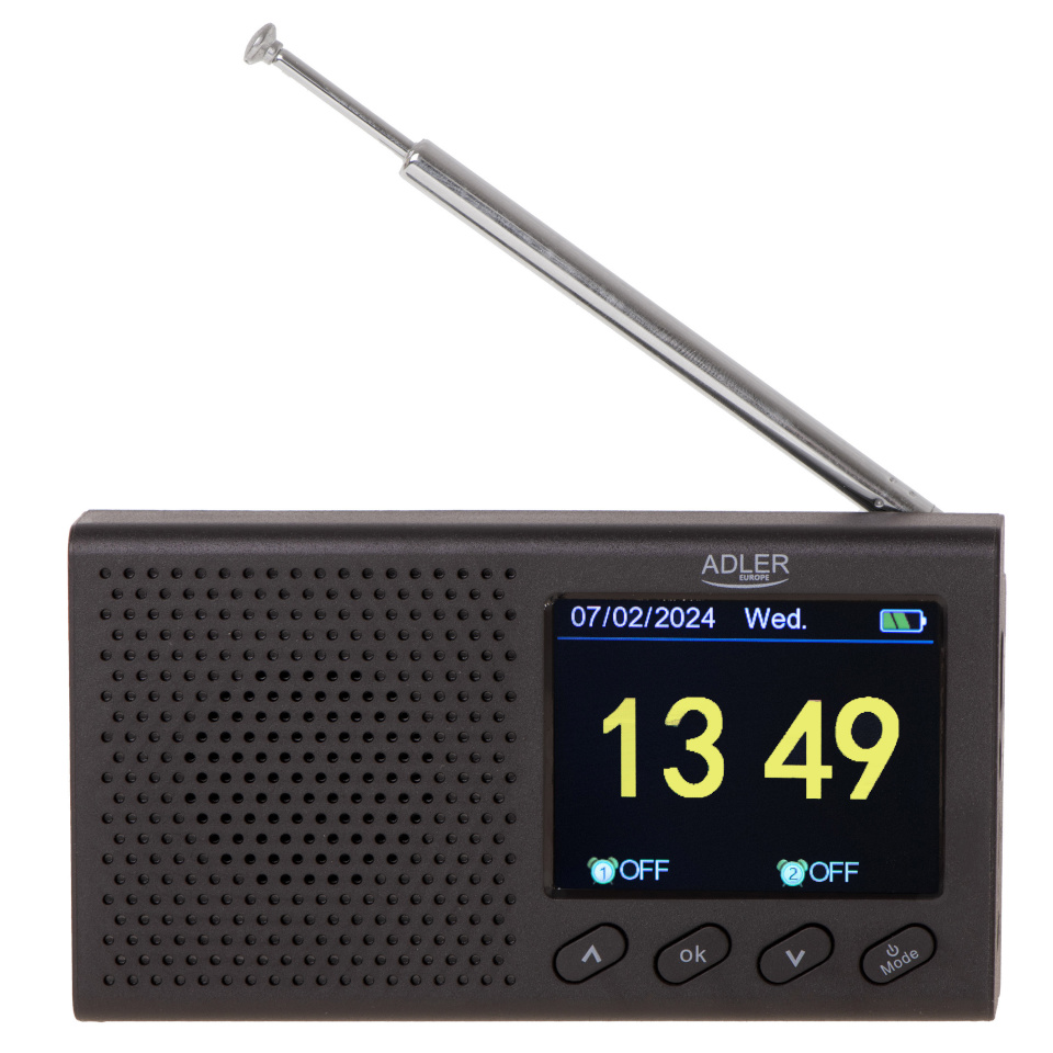 Adler raadio | FM Travel Radio | AD 1198 | Alarm function | must
