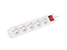 Lanberg Cable Power Strip, 5X French Outlets with Switch, Quality-Grade Copper, 1.5 m | PS1-05E-0150-W