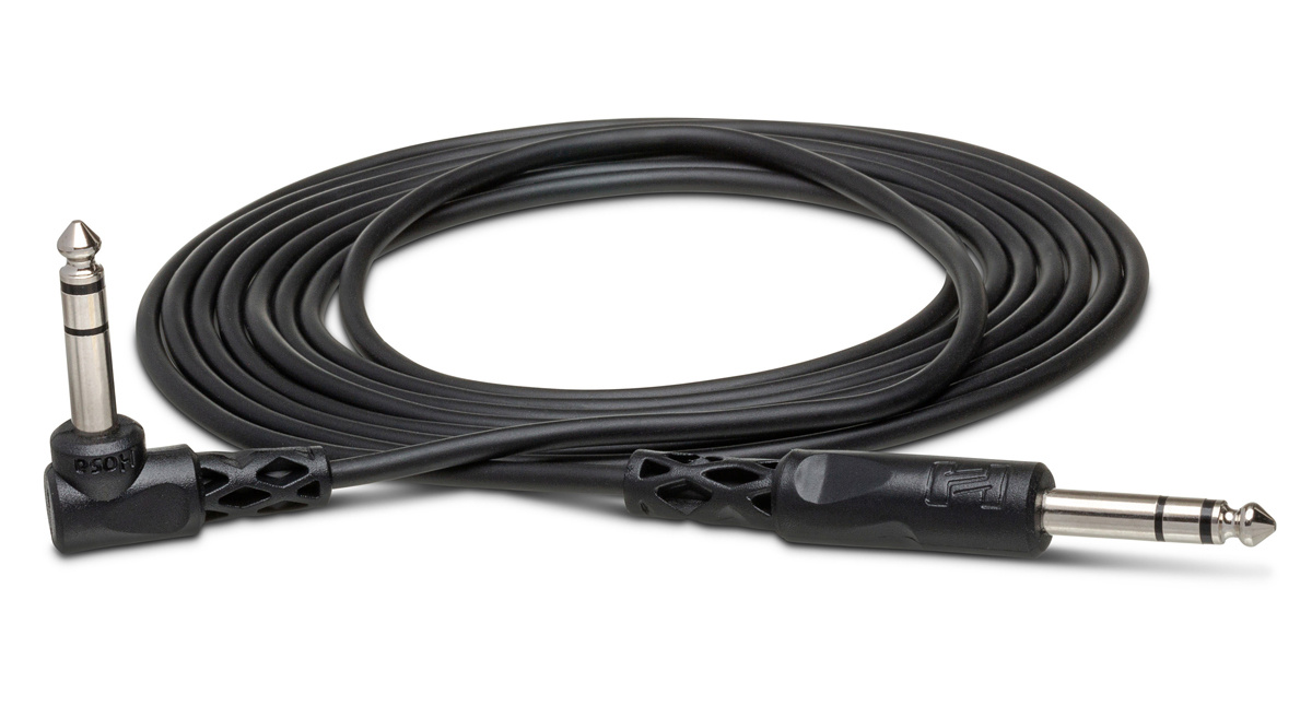 Hosa CSS-103R ühenduskaabel, tasakaalustatud TRS-TRS täisnurkpistikuga, u. 0,9 m (3 jalga)