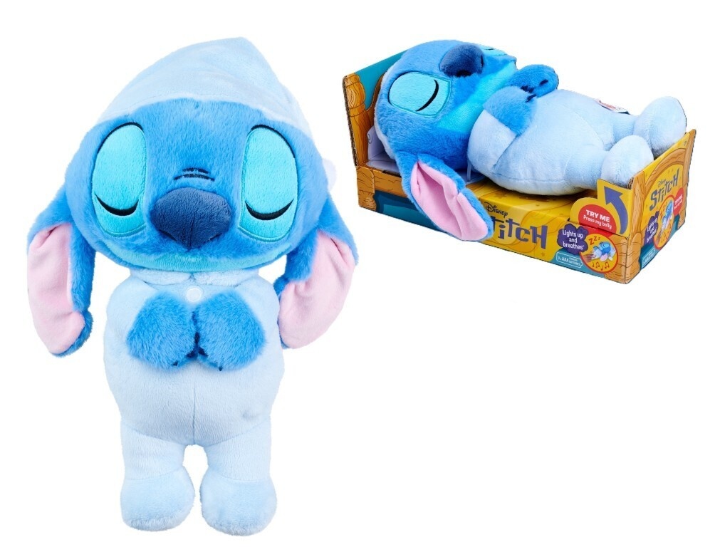 Disney - Sleeping Stitch pehme mänguasi, 31 cm, unehäältega
