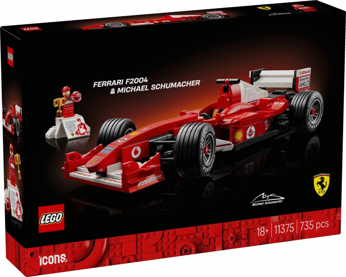LEGO klotsid 11375 Icons Ferrari F2004 und Michael Schumacher