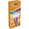 Bic Biro pastapliiatsite komplekt Shine Silver valge Mitmevärviline 12 Tükid, osad