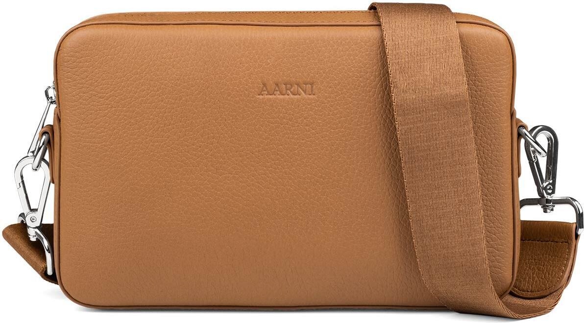 Aarni õlakott Large Crossbody Bag, pruun/hõbe