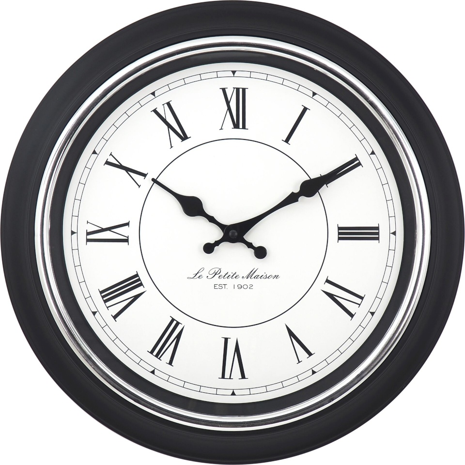 Mebus seinakell 12968 Quartz Wall Clock, must