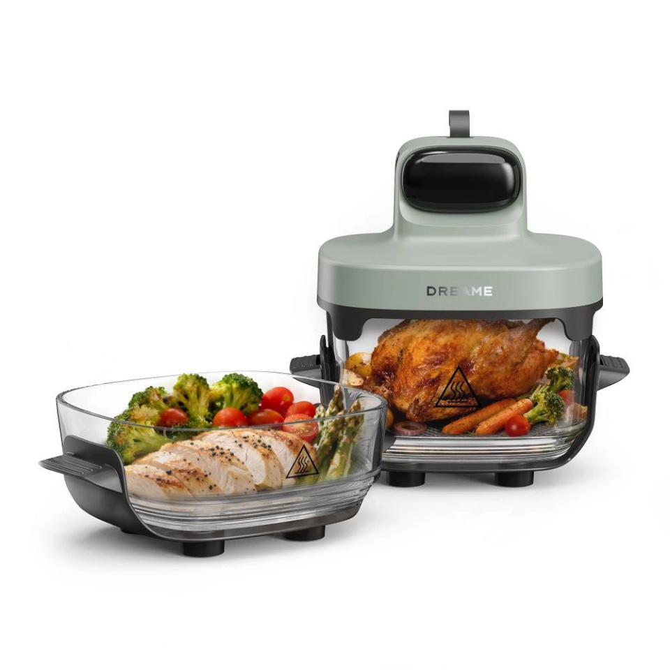 Dreame kuumaõhufritüür PT60 Tasti Portable Glass Air Fryer Green, roheline