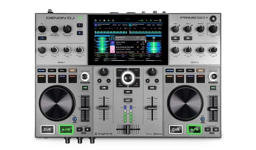 Denon DJ PRIME GO + akutoitel töötav eraldiseisev DJ-süsteem WiFi voogedastusvõimalusega