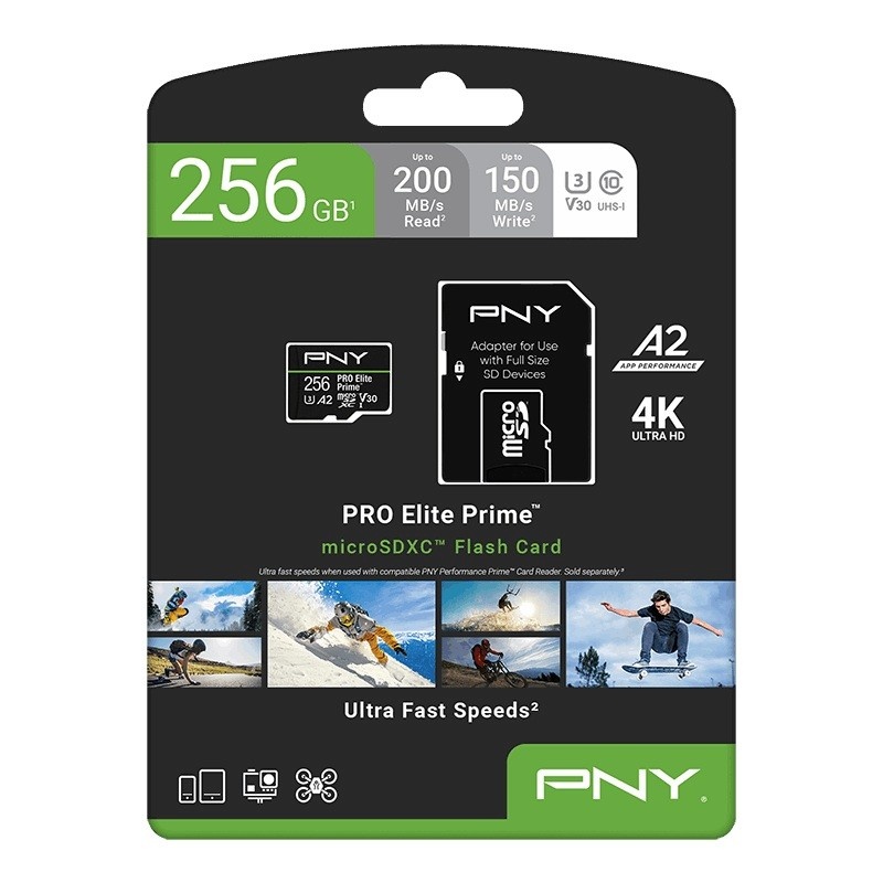 Pny mälukaart microSDXC Elite Prime 256GB + Adapter SD