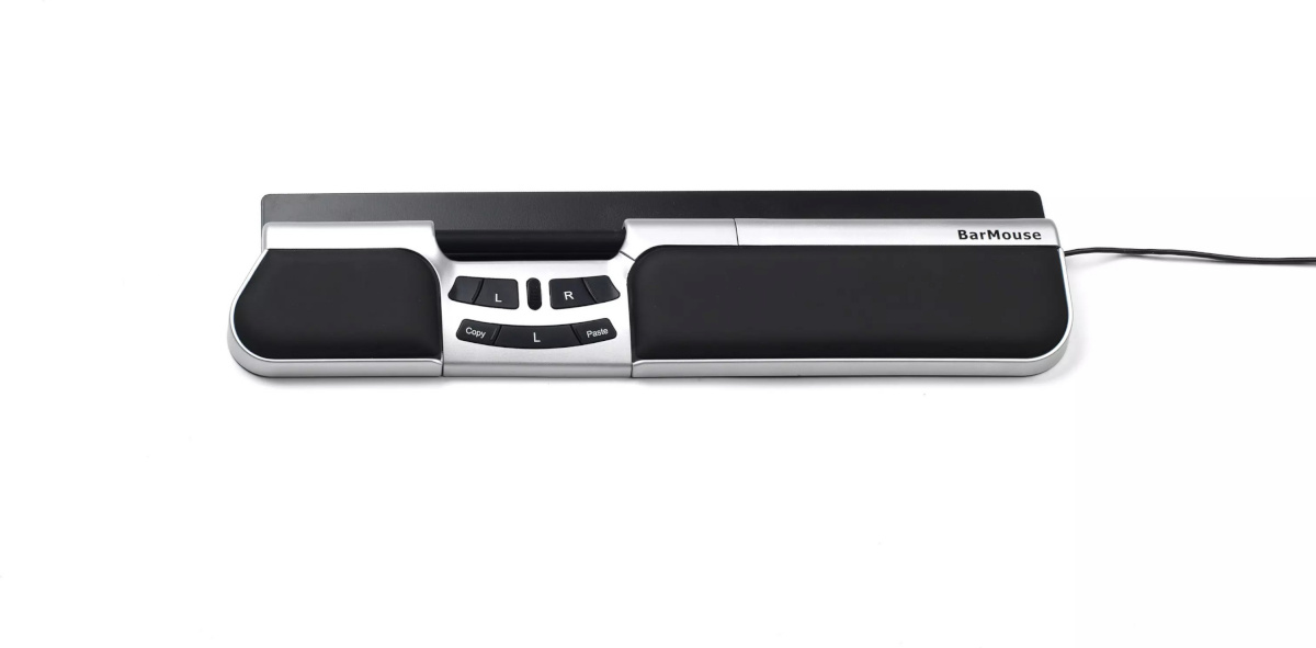 Ergo Finland BarMouse 5054 hõbedane hiirekontroller, õhuke randmetugedega