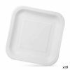 Algon Taldrikute komplekt Ühekordne valge Papp 23x23x1,5cm (10tk)