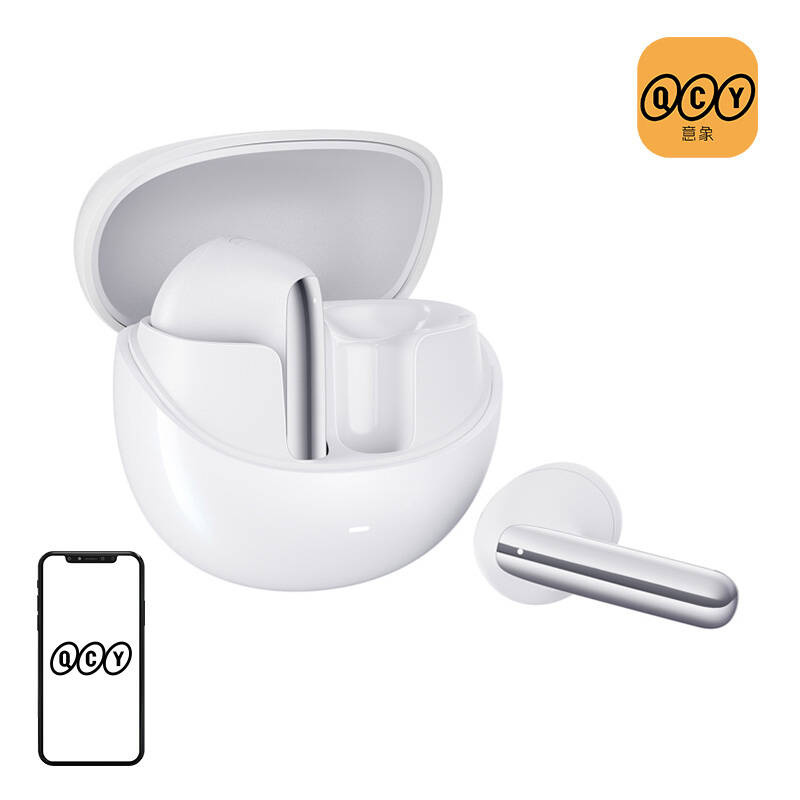 QCY juhtmevabad kõrvaklapid TWS AilyBuds Pro HT10 ANC, valge