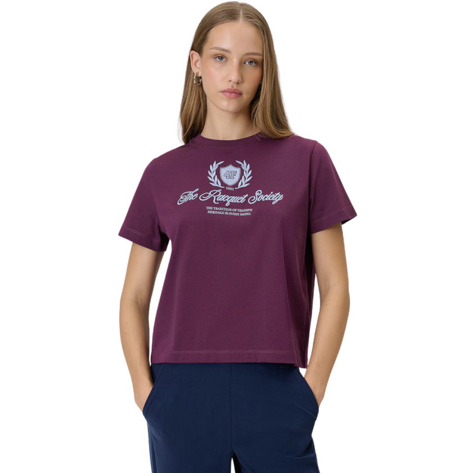 4F T-särk naistele F2738 Burgund 4FWSS26TTSHF2738 60S suurus XL