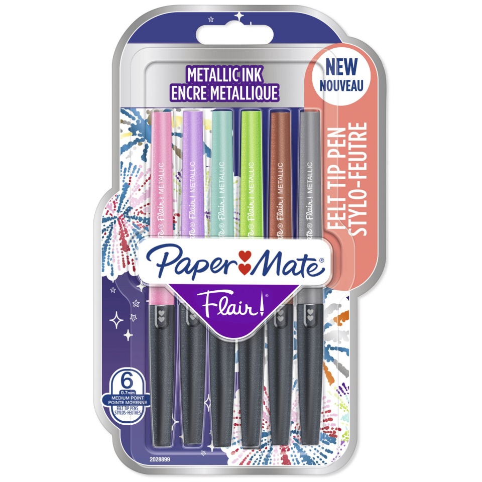 Paper Mate viltpliiatsid 1x6 Flair Metallic Felt Tip Pens M 0,7mm