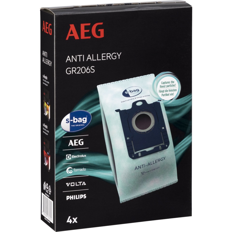AEG tolmukotid GR 206S Dust Bag, Anti-Allergy, 4tk