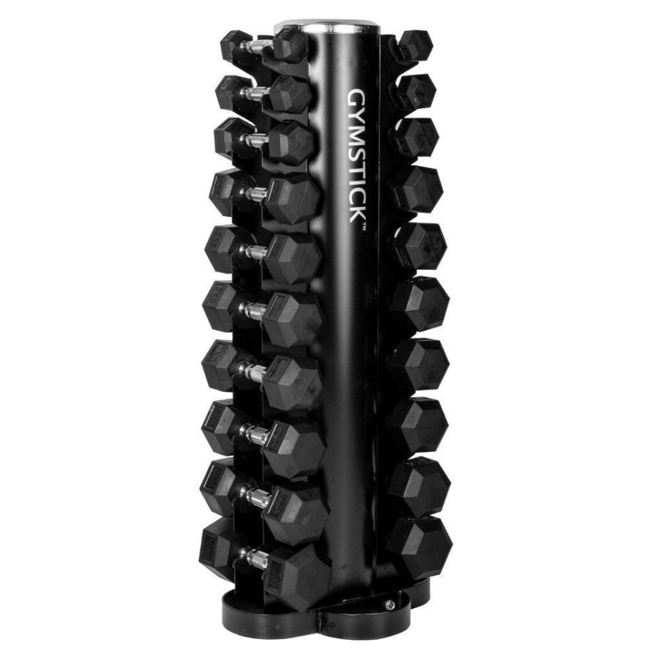Gymstick hantlid Pro Hex 1-10kg ja tugijalg
