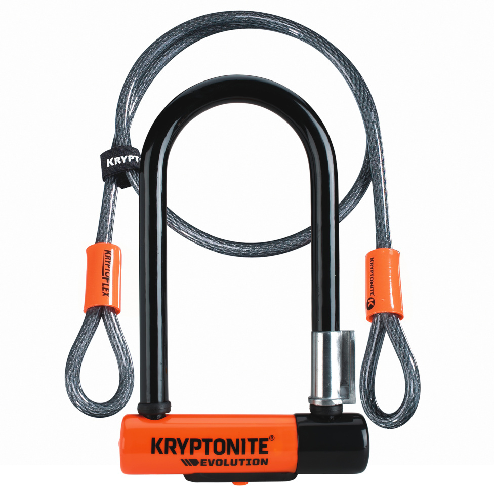 Kryptonite rattalukk Evolution Mini 7 U-kujuline lisakaabliga