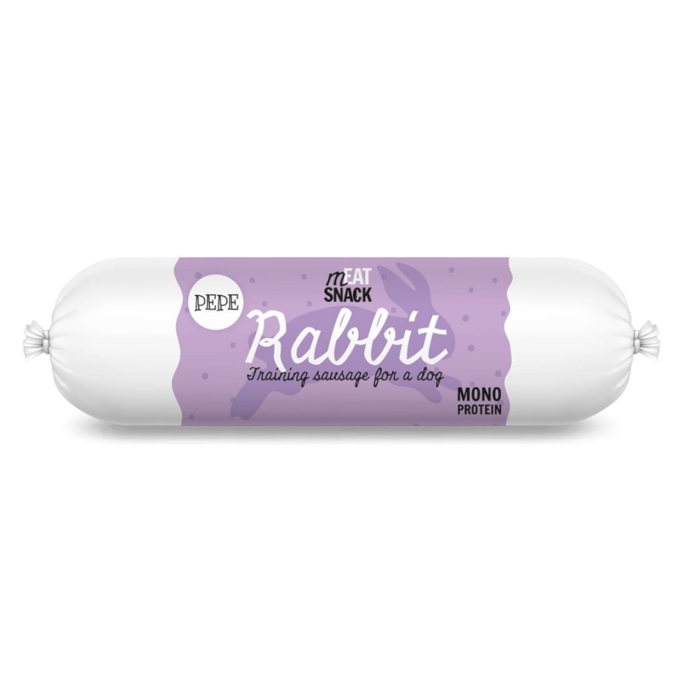 Paka Zwierzaka maius koerale Pepe Sausage Rabbit, 200g