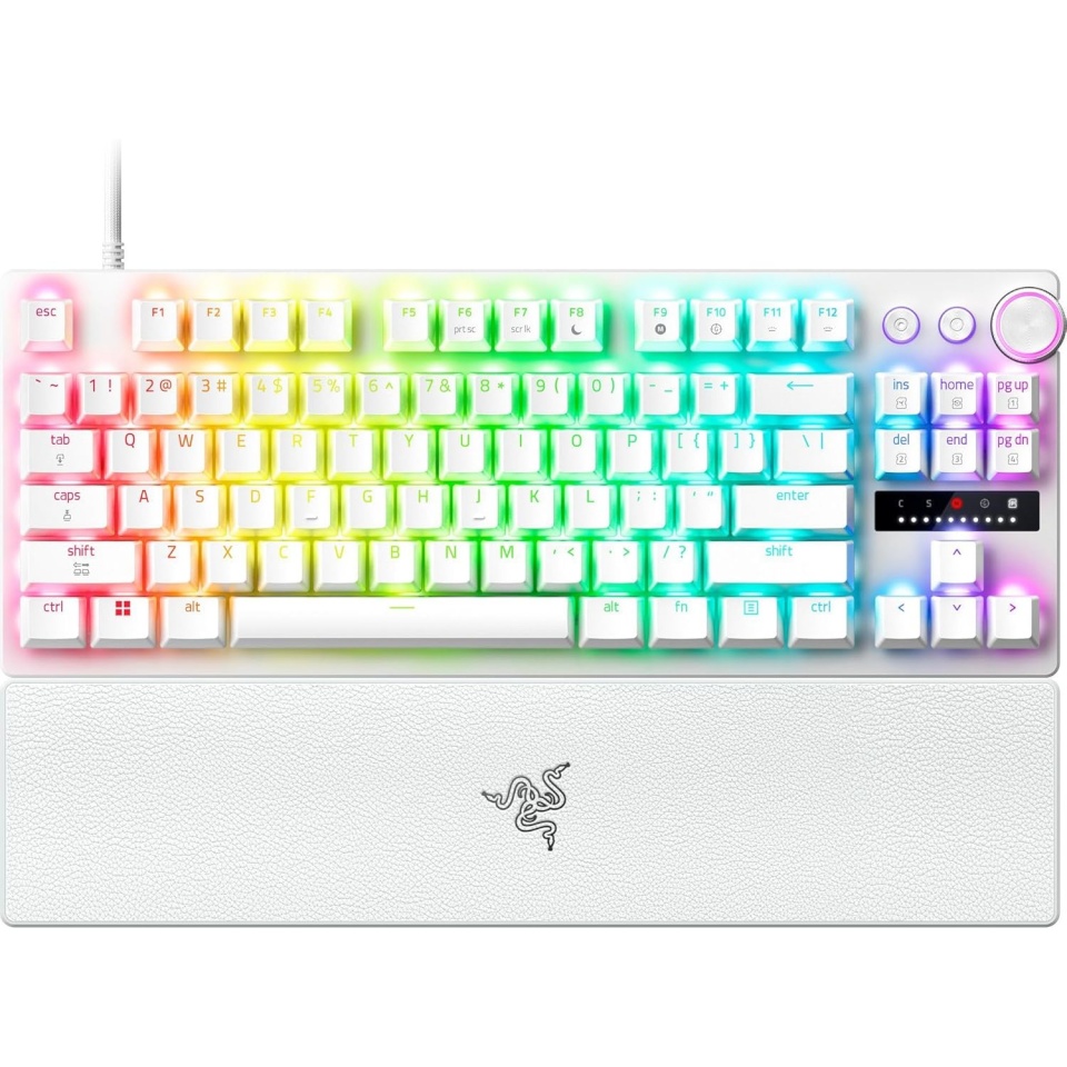 Razer klaviatuur Huntsman V3 Pro Tenkeyless 8KHz | Gaming keyboard | Wired | US | valge | Analog Optical Switch Gen-2
