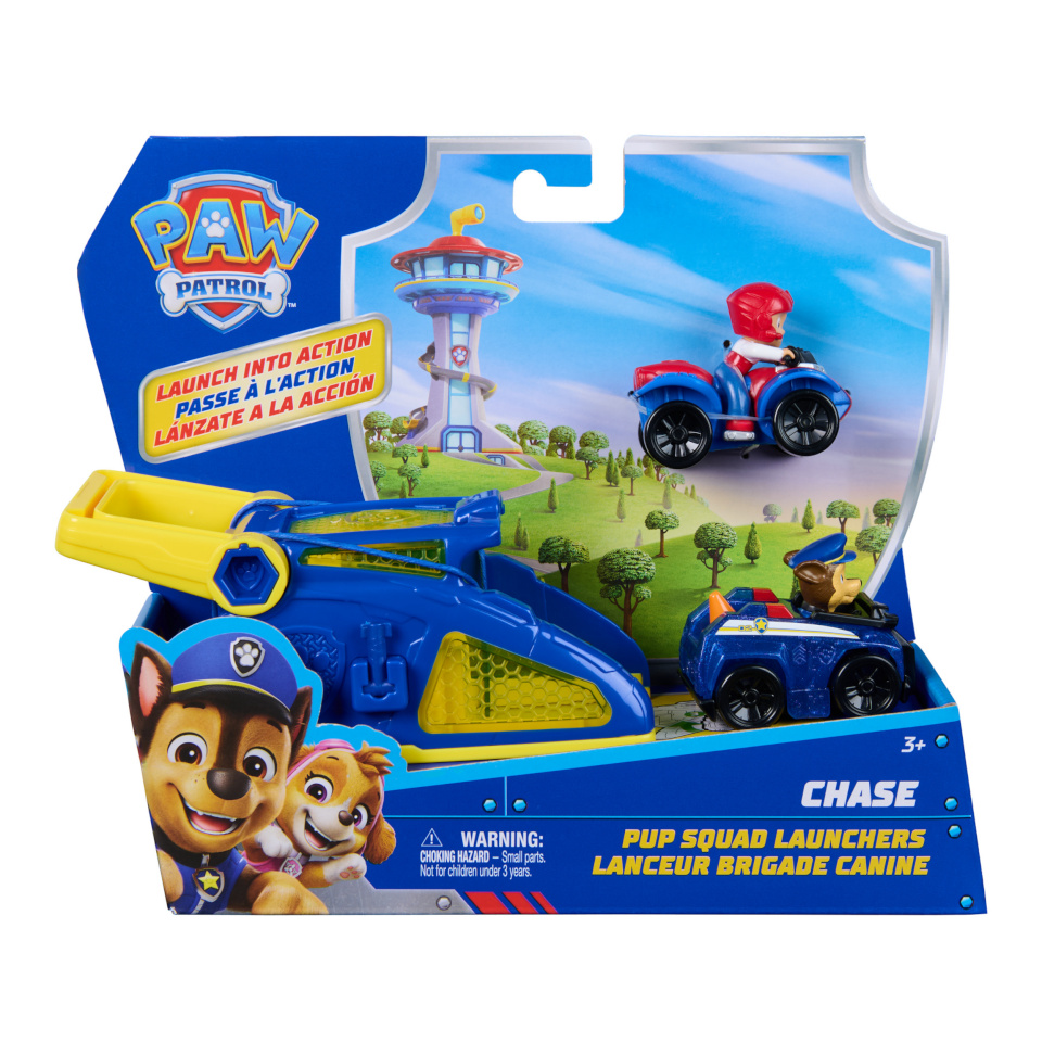 Paw Patrol mängufiguur - Pup Squad Launcher Set mit zwei Mini-Fahrzeugen (sortierter Artikel)