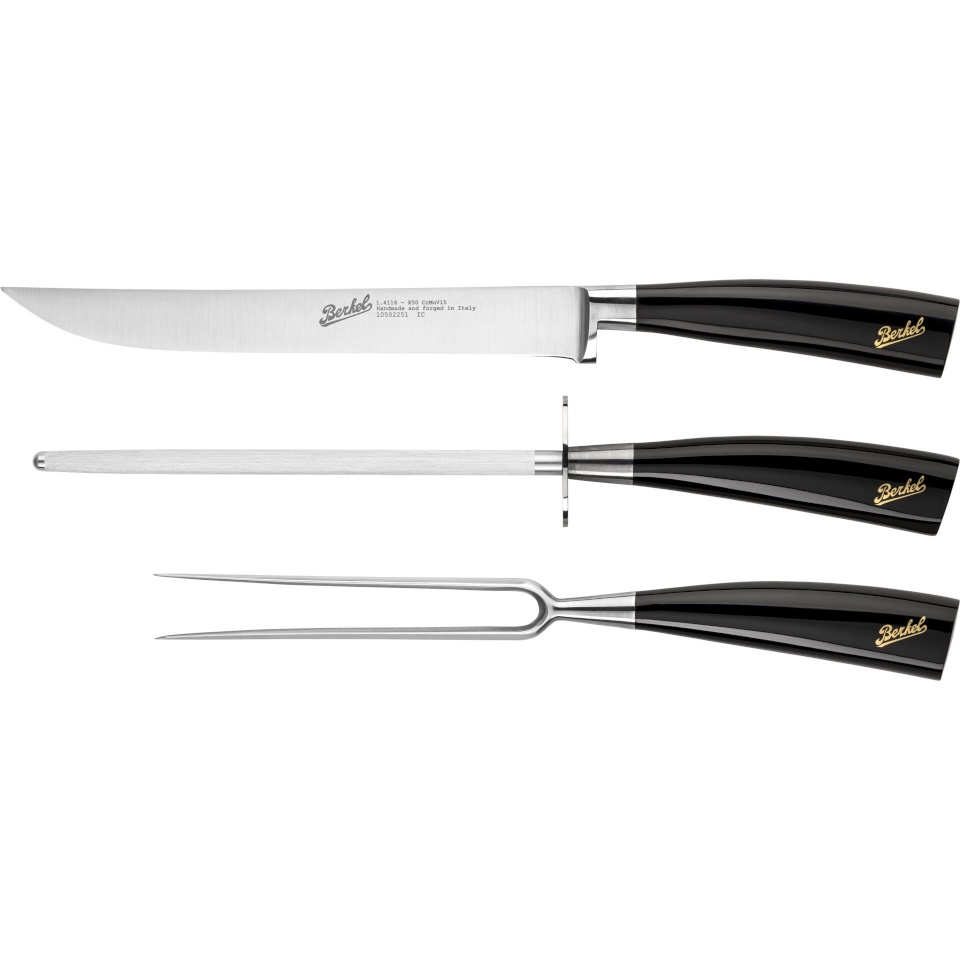 Berkel kööginuga Elegance Glossy must Roast-Set 3-osaline