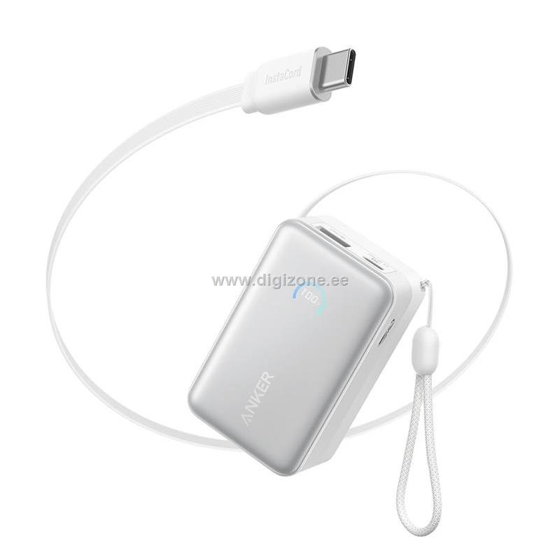 Anker akupank Nano, 10000 mAh, 45 W, valge