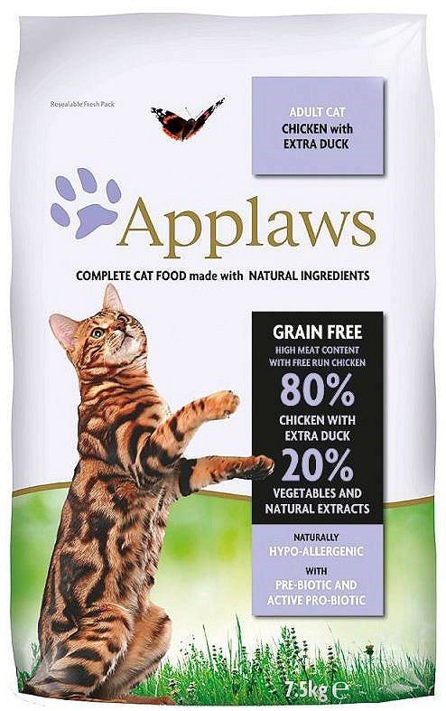 Applaws kuivtoit kassile Cat Chicken and duck - Dry cat Food- 7,5kg